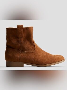 Kid’s H&M Tan Faux Suede Ankle Booties Size 3.5
